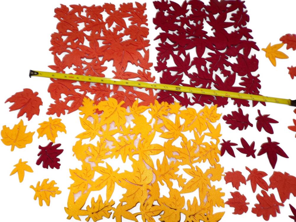 Craft Lot Felt Autumn Leaves Pumpkins Squash Harvest Thanksgiving Never Used